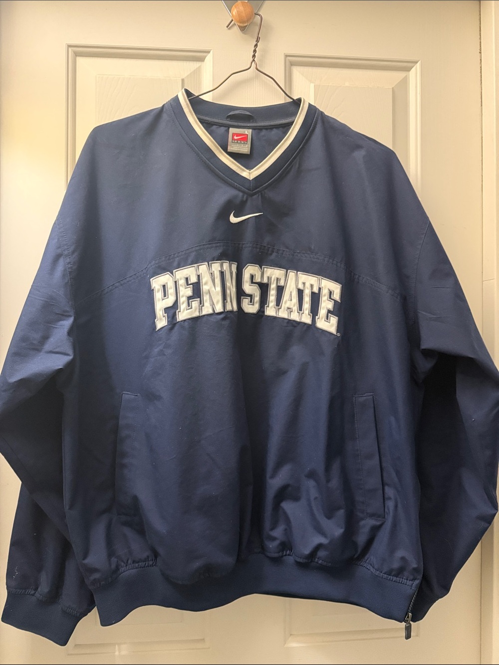 Nike Navy and White Penn State Pullover